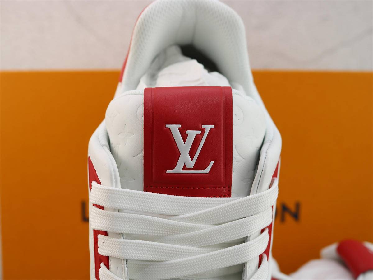 LV Trainer Sneaker Red White